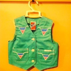 Woolco Woolworth's Toddler Vintage Vest Denim Duds Size 4T